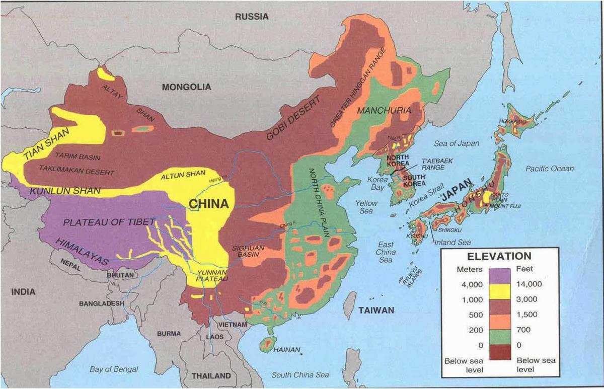 mapa ng China sa disyerto