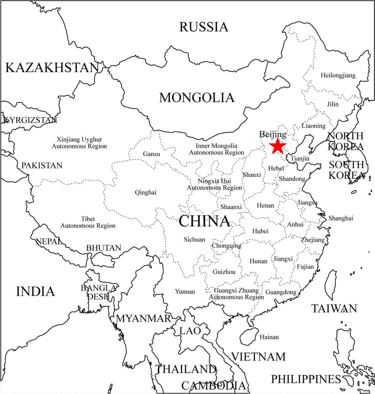 China balangkas ng mapa