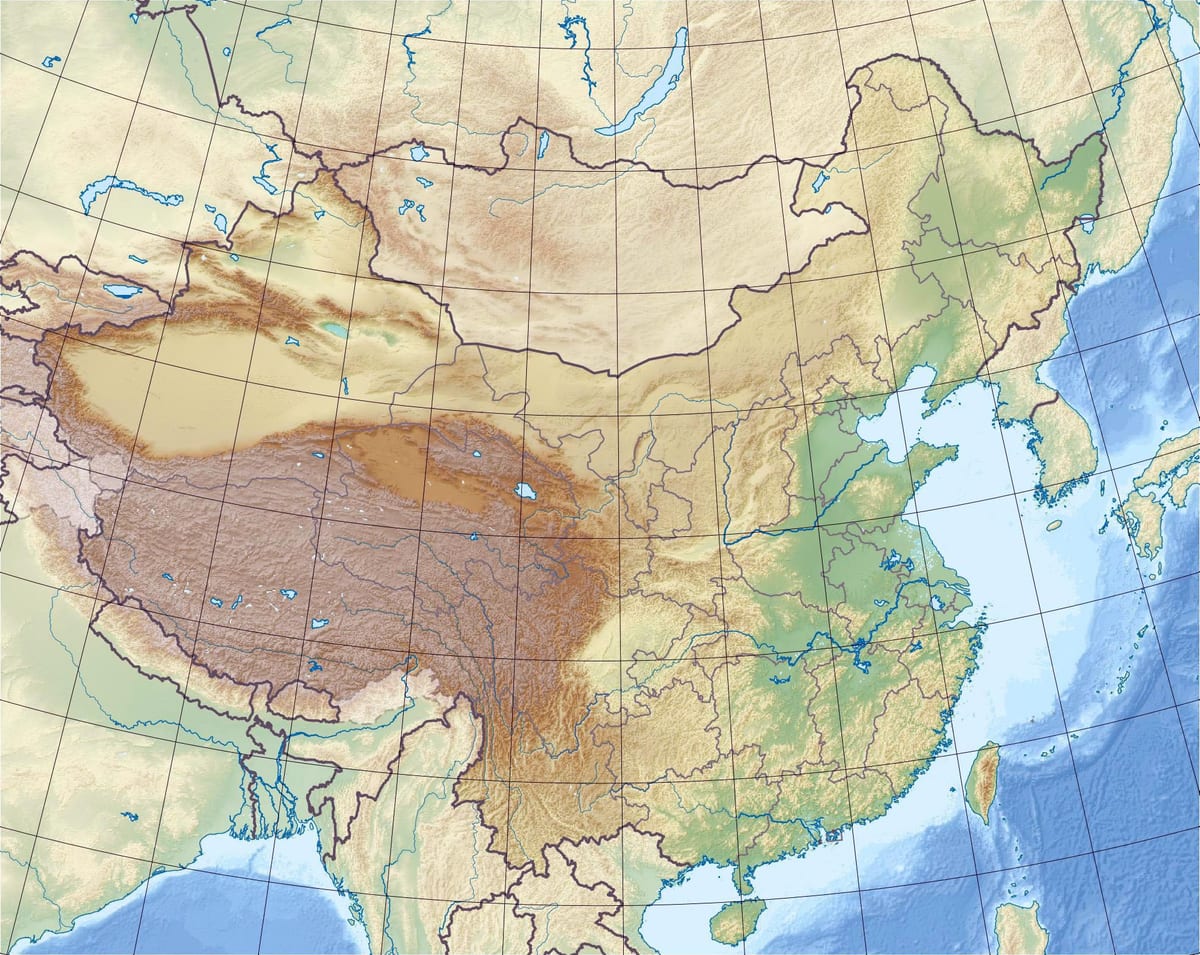 relief map ng China