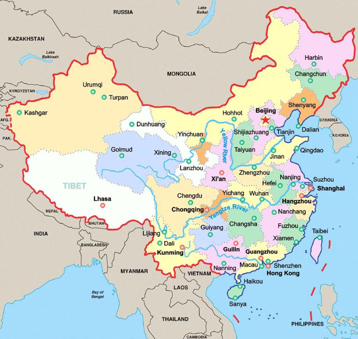 China sa mapa