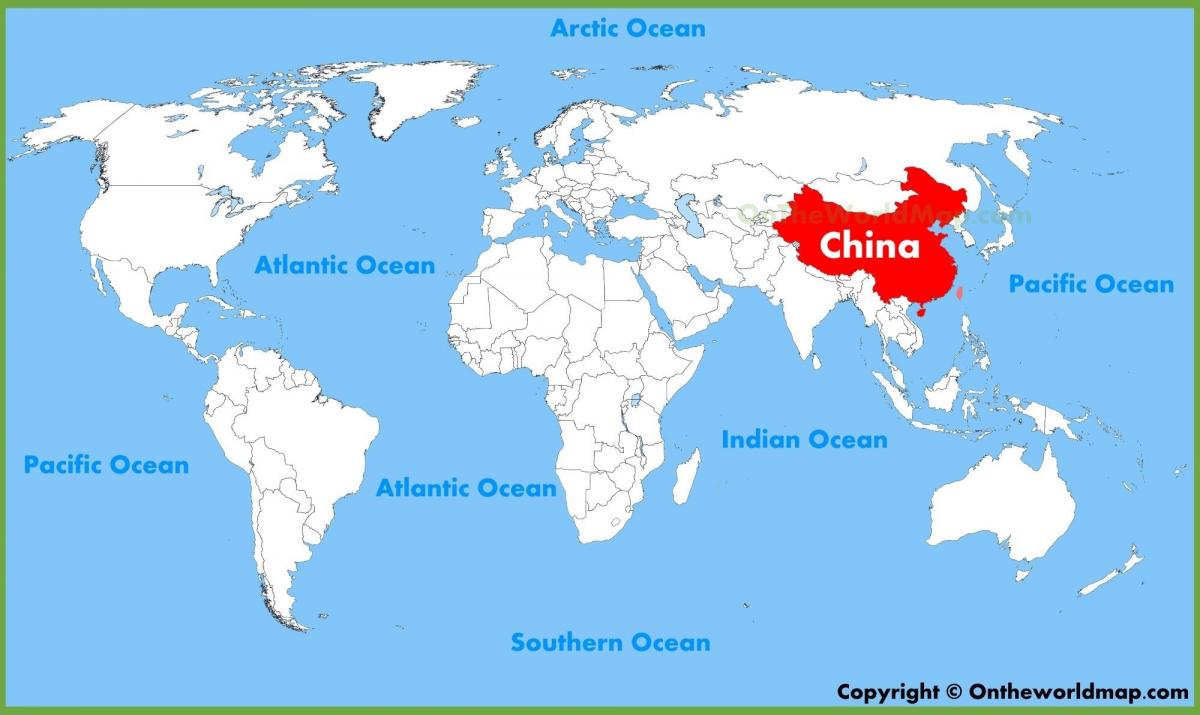 China sa mapa ng mundo