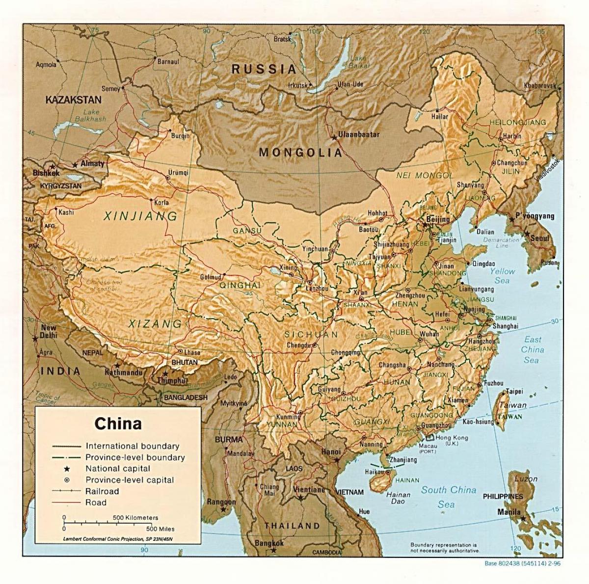 heograpikal na mga mapa ng China