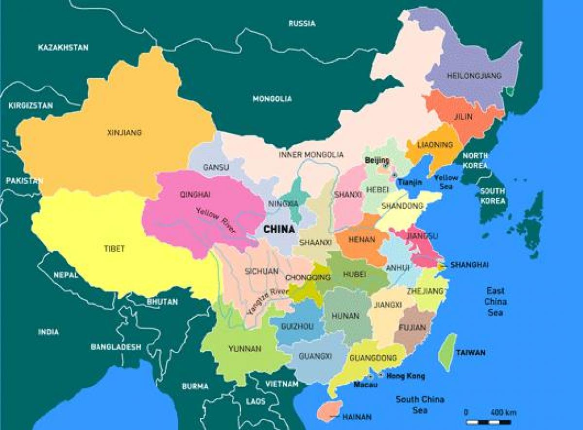 China lalawigan mapa sa ingles