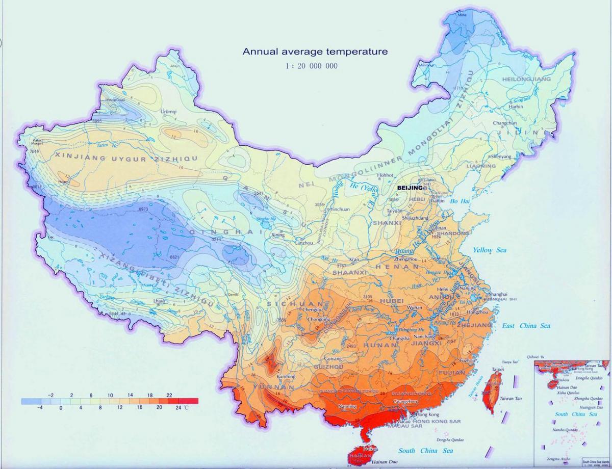mapa ng panahon sa Tsina