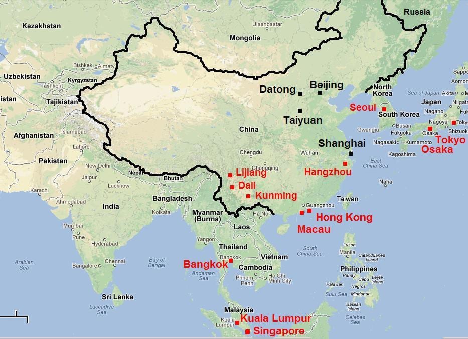 southern China ng mapa