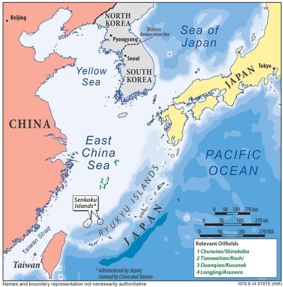 mapa ng east China sea