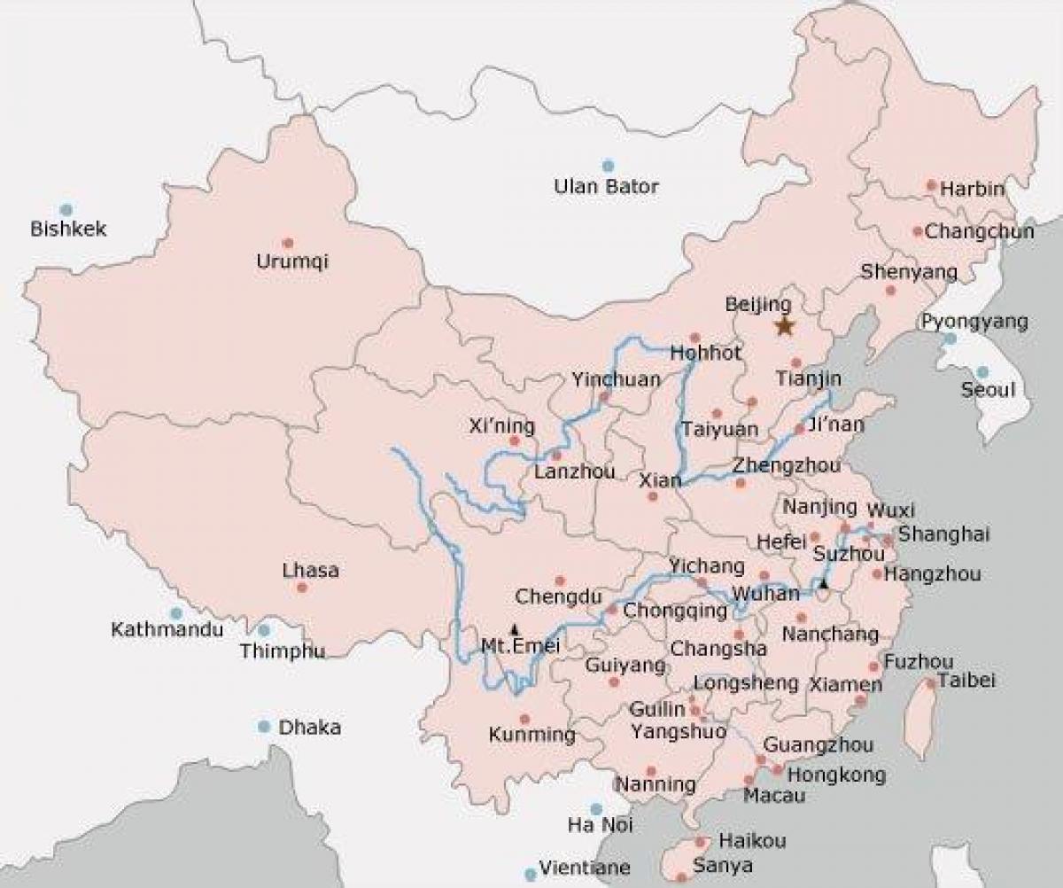 mapa ng China sa mga lungsod