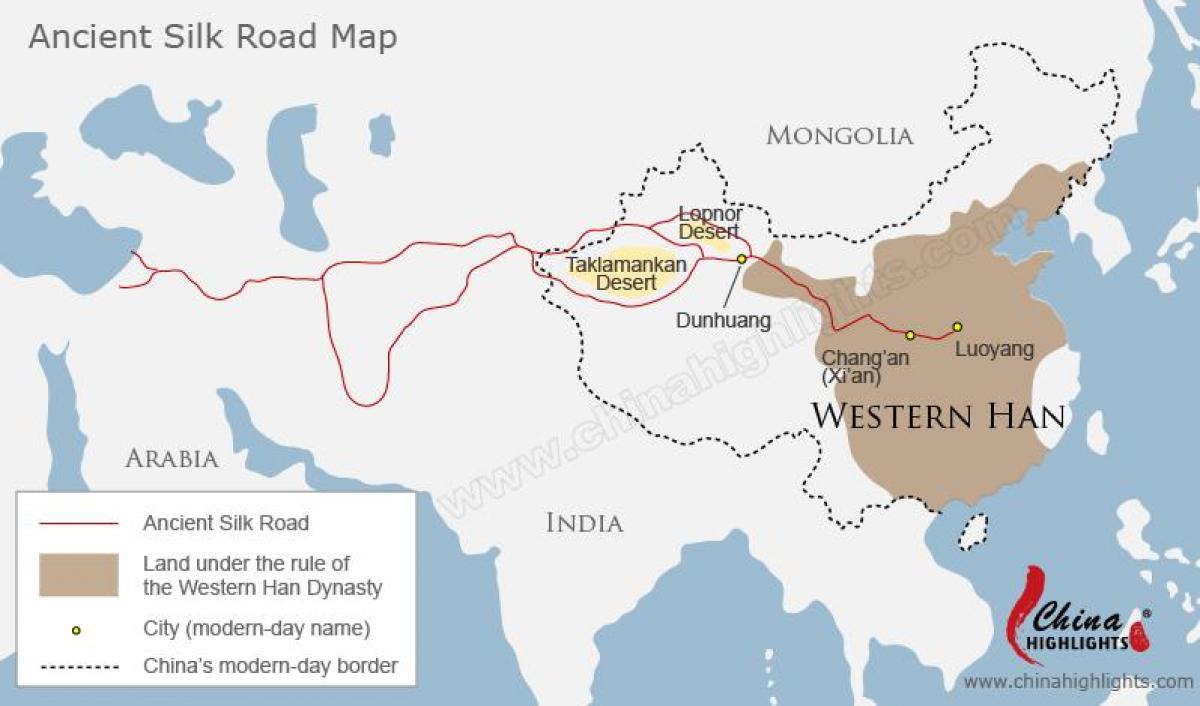 China mapa silk road