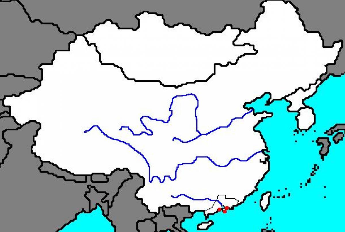 blangkong mapa ng sinaunang Tsina