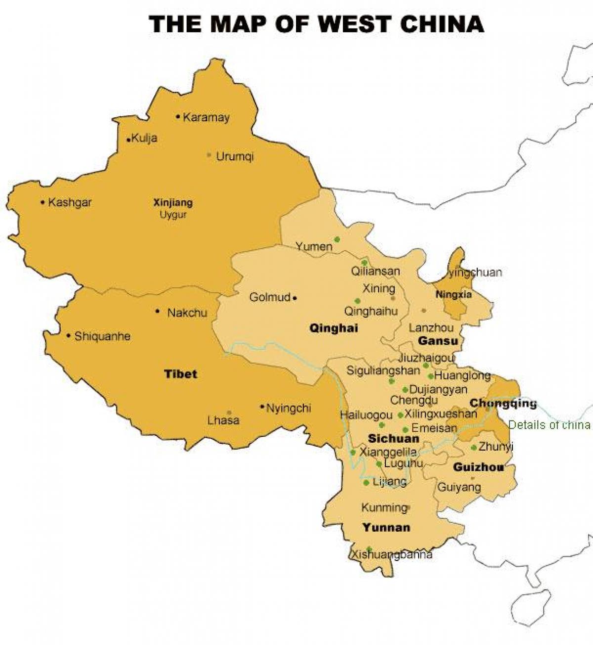 mapa ng west China