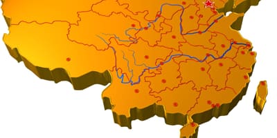 China 3d na mapa