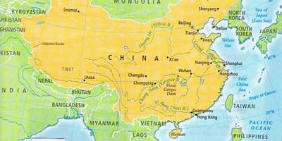 Mapa ng China hangganan