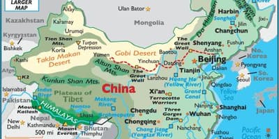 China mapa ng heograpiya