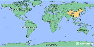 China ng mapa sa mundo