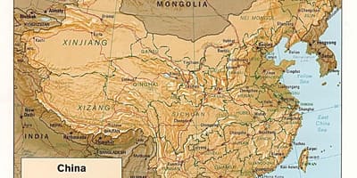 Lupain mapa ng China
