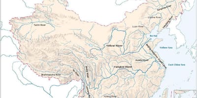 China ang mga ilog mapa