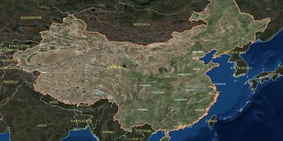China sa satellite mapa