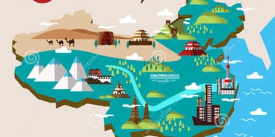 Paglalakbay mapa ng China