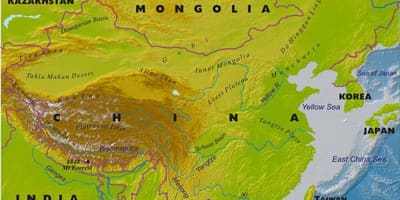 China mapa pisikal na
