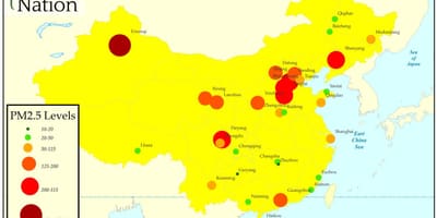 Polusyon mapa ng China