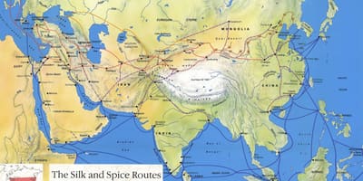 Silk road ng Tsina mapa