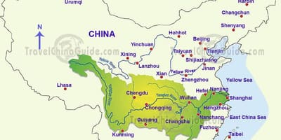 China mapa ng yangtze river