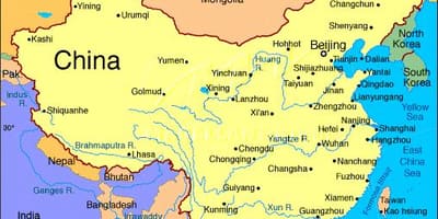 China detalyadong mapa