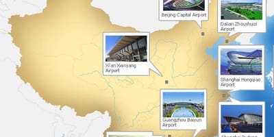 Mapa ng China sa paliparan
