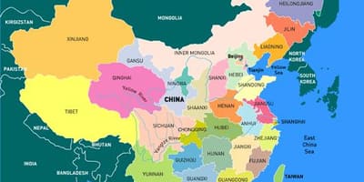 China lalawigan mapa sa ingles