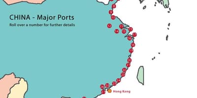 Port ng Tsina mapa