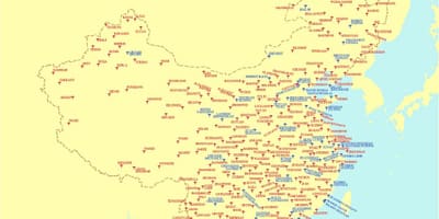 China paliparan ng mapa