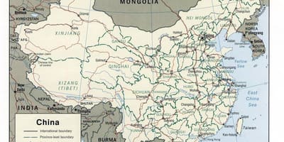 China napi-print na mapa