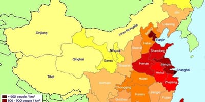 Mapa ng populasyon ng China