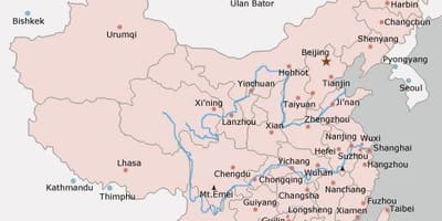 Mapa ng China sa mga lungsod