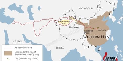 China mapa silk road