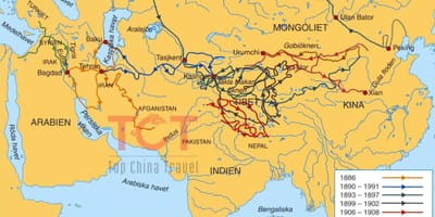 Mapa ng silk road sa sinaunang Tsina