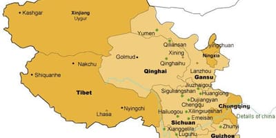 Mapa ng west China